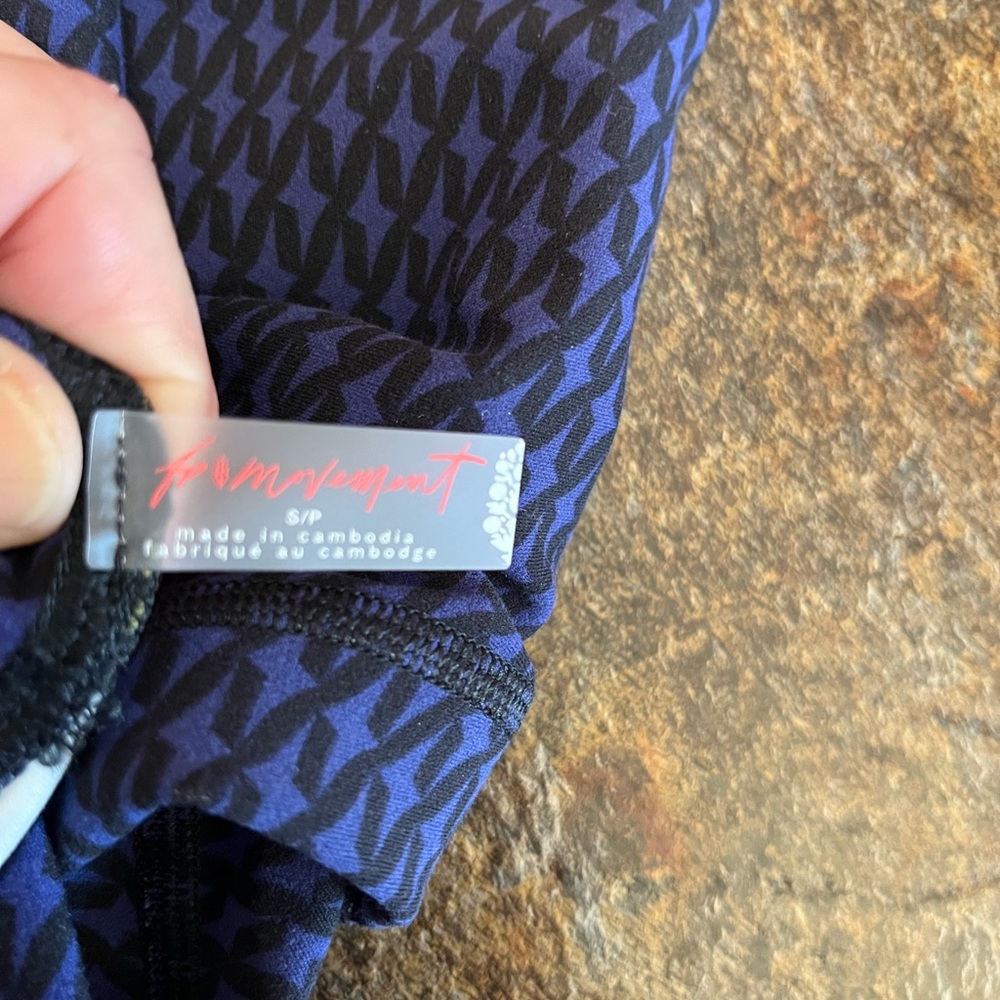 New Free People Movement never better logo graphic black combo leggings. Small - Picture 8 of 15
